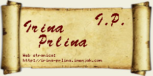 Irina Prlina vizit kartica